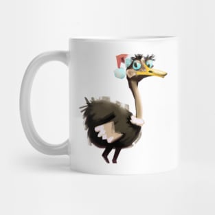 Cute Ostrich Drawing Mug